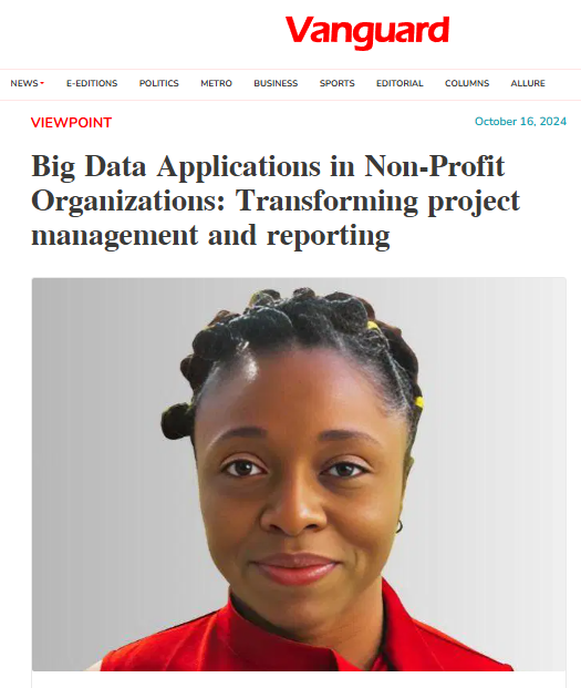 Big Data Applications in Non-Profit Organizations: Transforming project management and reporting